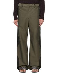 Serapis - Pantalon Contrasté Noir Et Gris À Panneaux - Lyst