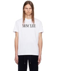 Moncler - ホワイト ロゴプリント Tシャツ - Lyst