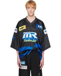 Martine Rose - T-Shirt De Football Surdimensionné Noir - Lyst