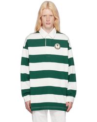 Moncler Genius - Moncler X Palm Angels White & Green Polo - Lyst