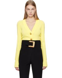 Balmain - Buttoned V-Neck Light Knit Cardigan - Lyst