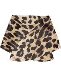 Givenchy - Leather Leopard Print Scarf - Lyst