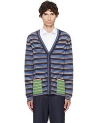 Maison Margiela - Striped Wool Cardigan - Lyst