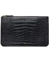 TOTEME - Threefold Croco-embossed Clutch - Lyst