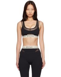 Palm Angels - Logo Mesh Layer Sport Bra - Lyst