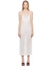 Bottega Veneta - White Cowl Neck Maxi Dress - Lyst