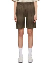 Needles - Brown Striped Shorts - Lyst