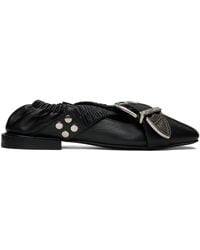 Toga - Ssense Exclusive Cross Strap Ballerina Flats - Lyst