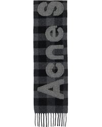Acne Studios - Check Logo Scarf - Lyst