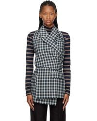 Dries Van Noten - Off- & Backless Cotton Flannel Top - Lyst