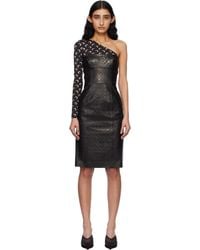 Marine Serre - Moonogram Embossed Leather Midi Dress - Lyst