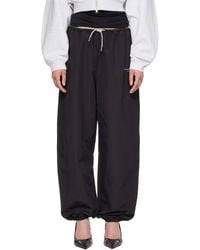 Alexander Wang - Rhinestone Drawcord Mid-Rise Track Pants - Lyst