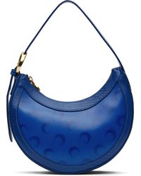 Marine Serre - ネイビー ミニ Moon Airbrushed Leather Eclips バッグ - Lyst