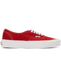 Vans Canvas Authentic Gum Sole Sneaker in Red for Men | Lyst