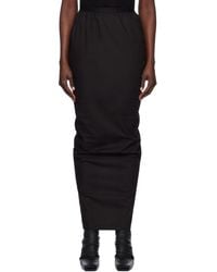 Rick Owens - ブラック Hollywood Soft Pillar マキシスカート - Lyst