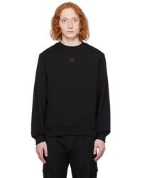 HUGO - Black Patch Sweatshirt - Lyst