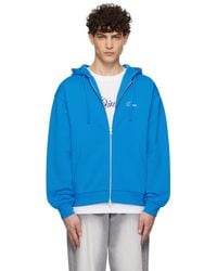 Dime - ブルー Cursive Small Logo ジップフーディ - Lyst