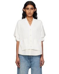 Sacai - Off- Suiting Mix Knit Cardigan - Lyst