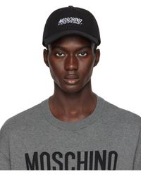 Moschino - Casquette noire à logo brodé - Lyst