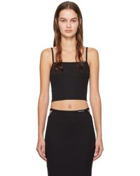 T By Alexander Wang - Black Cropped Camisole - Lyst