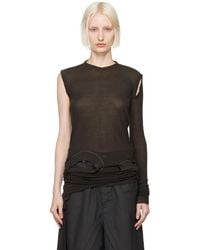 Rick Owens - Porterville Cropped Banana Long Sleeve T-Shirt - Lyst