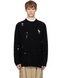 Yohji Yamamoto - Plain Stitch Crashed Round Neck Sweater - Lyst