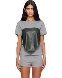 Paloma Wool - Khaki Alba Belt Leather Top - Lyst