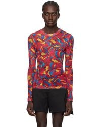 JW Anderson - Red Printed Long Sleeve T-shirt - Lyst
