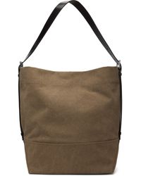 Lemaire - Cabas Brun À Anse De Style Ceinture - Lyst