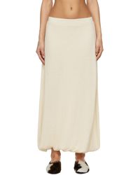 Lauren Manoogian - Jupe Longue Bouffante Blanc Cassé - Lyst