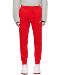 Nike - Red Embroidered Sweatpants - Lyst