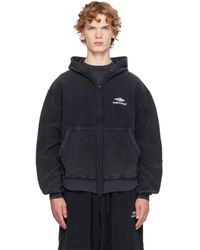 Balenciaga - 3B Sports Icon Inside-Out Zip-Up Hoodie - Lyst