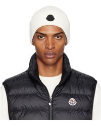 Moncler - Off- Logo Cotton Beanie - Lyst