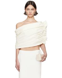 Colleen Allen - Ssense Exclusive Bridal Capsule Velvet Shawl Top - Lyst