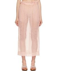 Simone Rocha - Gathered Waist Cord Midi Skirt - Lyst