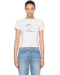 RE/DONE - Off-white Ski Snoopy T-shirt - Lyst
