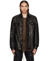 Rick Owens - Black Padded Leather Jacket - Lyst