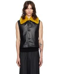 Dries Van Noten - Paneled Leather Vest - Lyst