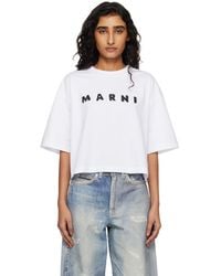 Marni - Jersey Scribbled Logo T-Shirt - Lyst