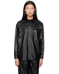 Isabel Marant - Black Berny Faux-leather Shirt - Lyst