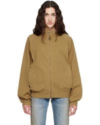 Barbour - Tan Royston Cotton Harrington Bomber Jacket - Lyst