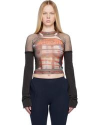 OTTOLINGER - Mesh Hybrid Longsleeve T-shirt - Lyst