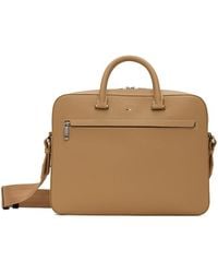 BOSS - Ray Faux-Leather Briefcase - Lyst