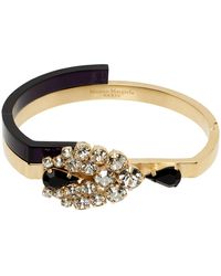 Maison Margiela - Gold & Black Crystal Bracelet - Lyst