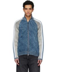 DIESEL - Pull Heronimo Bleu Marine Et Gris - Lyst