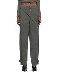 Dion Lee - Gray Belted Shell Trousers - Lyst
