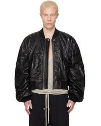 Rick Owens - Tower Secchia Flight Leather Bomber Jacket - Lyst