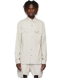 Rick Owens - Off- Hollywood Overshirt Denim Shirt - Lyst