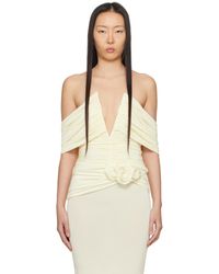 Magda Butrym - Off-white Draped Top - Lyst