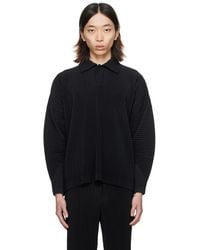 Homme Plissé Issey Miyake - Homme Plissé Issey Miyake Black Monthly Color January Polo - Lyst